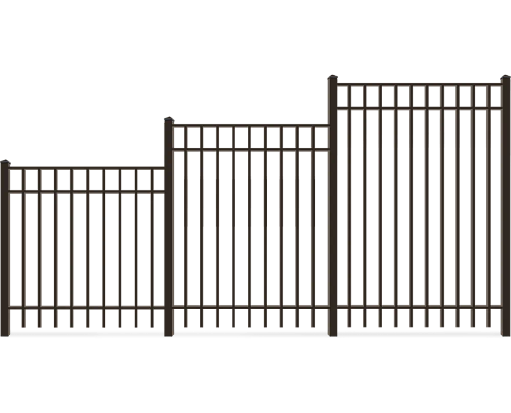Residential Aluminum fence height options Northeast Ohio