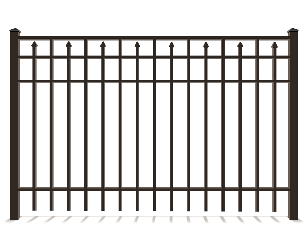 Flat Top Ornamental Iron Fence Company