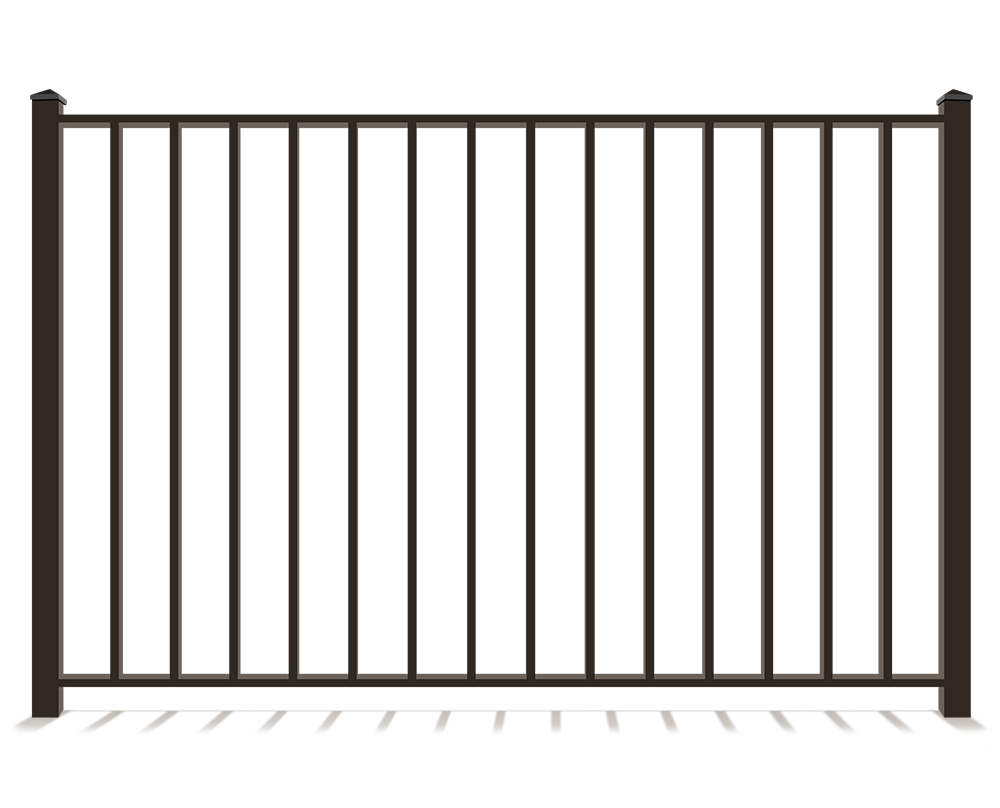 Decorative Steel 2-Rail Fence