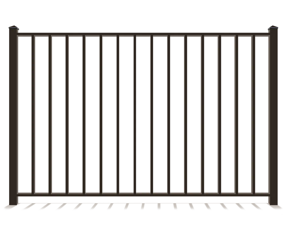 Decorative Steel 2-Rail Fence