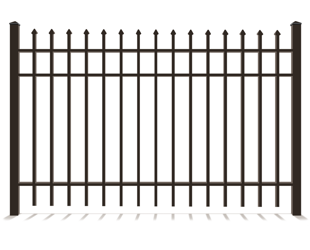 Ornate Metal Fence With Spear Tops