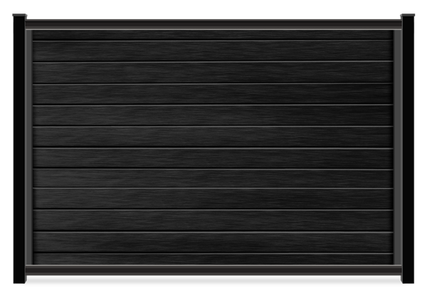 FenceTrac Black Onyx mixed material fence