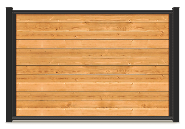 FenceTrac Cedar mixed material fence