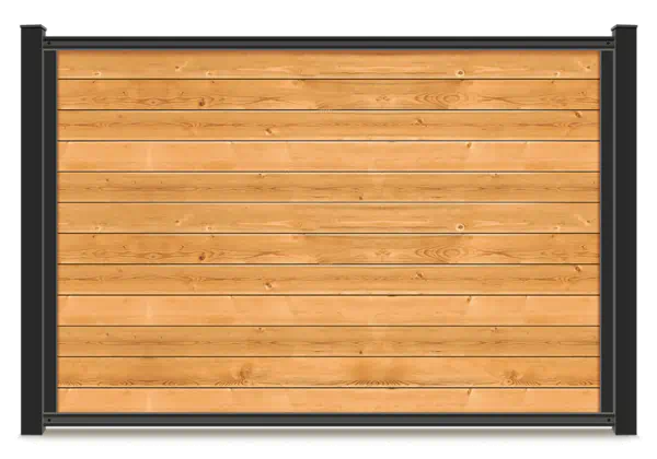 FenceTrac Cedar mixed material fence