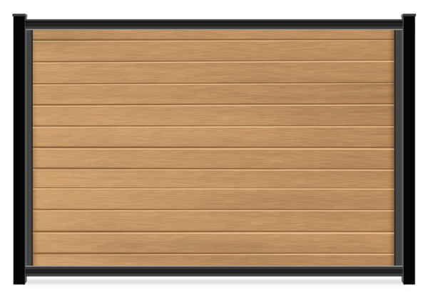 FenceTrac tropical teak mixed material fence