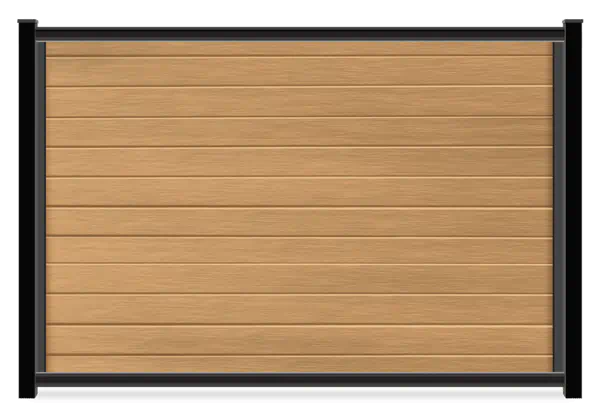 FenceTrac tropical teak mixed material fence