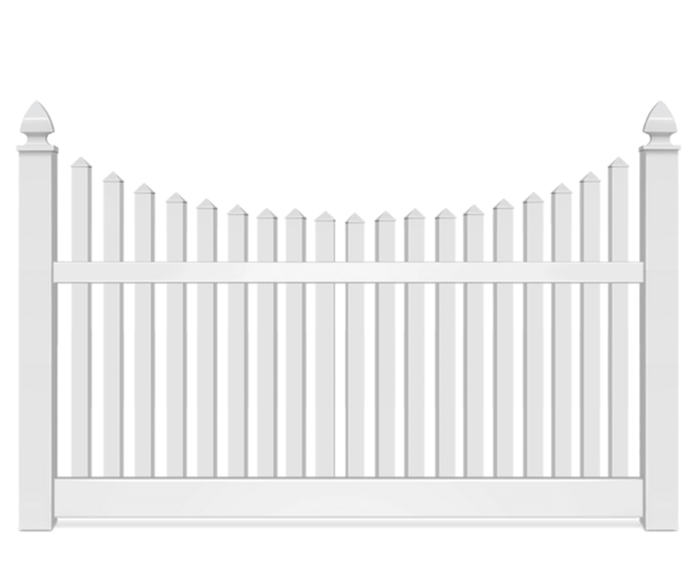 Vinyl Scalloped picket fence