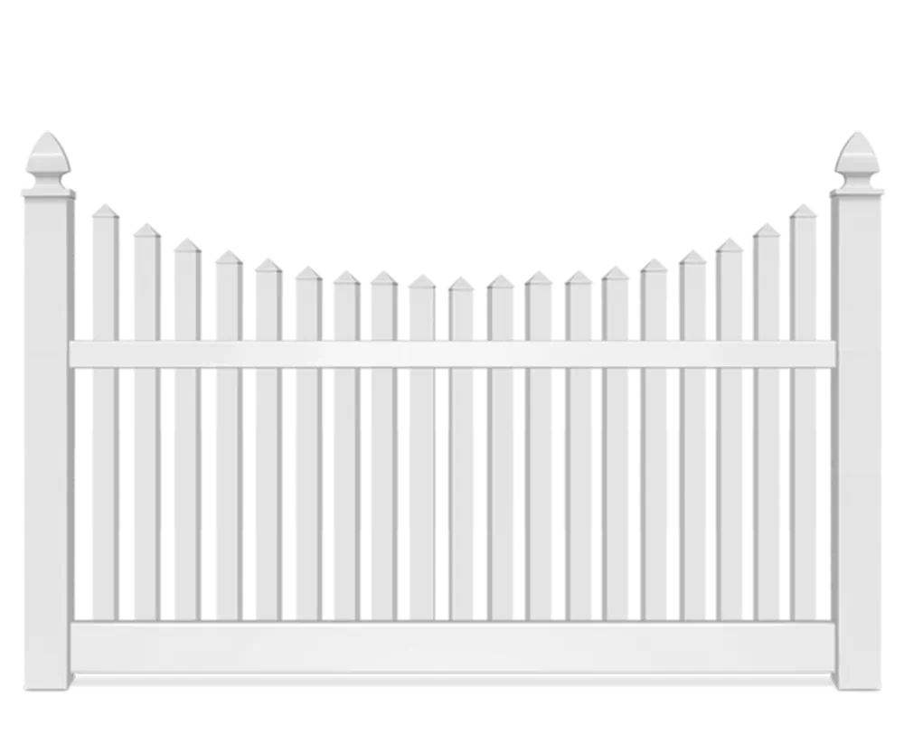 Vinyl Scalloped picket fence