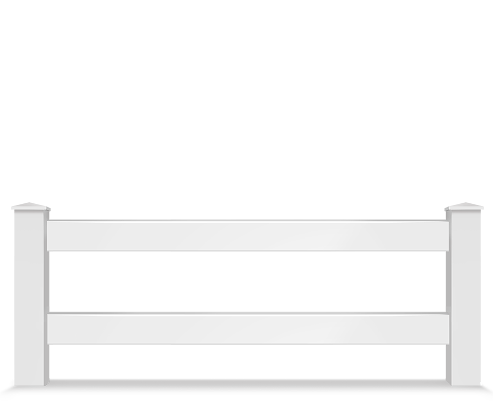 Vinyl 2-rail farm fence