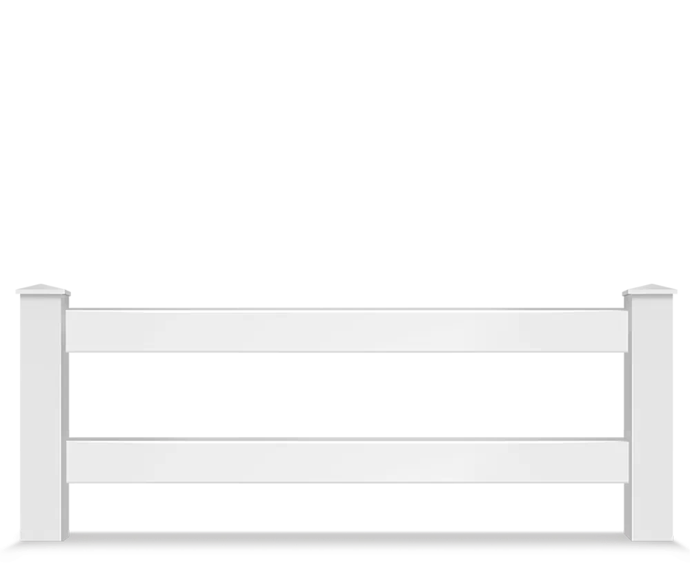 Vinyl 2-rail farm fence
