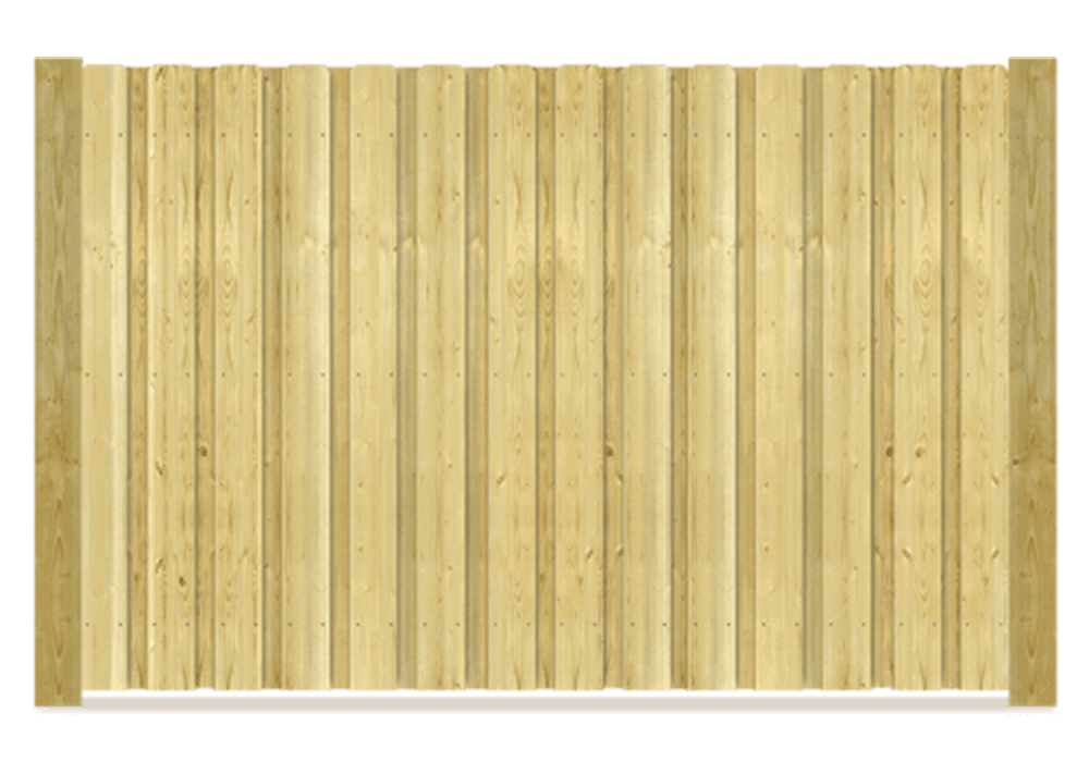 Board on Board wood fence