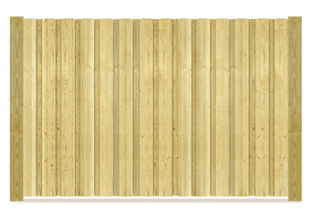 Board on Board wood fence