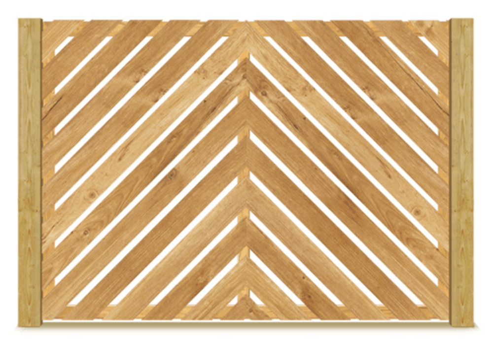 Herringbone wood fence