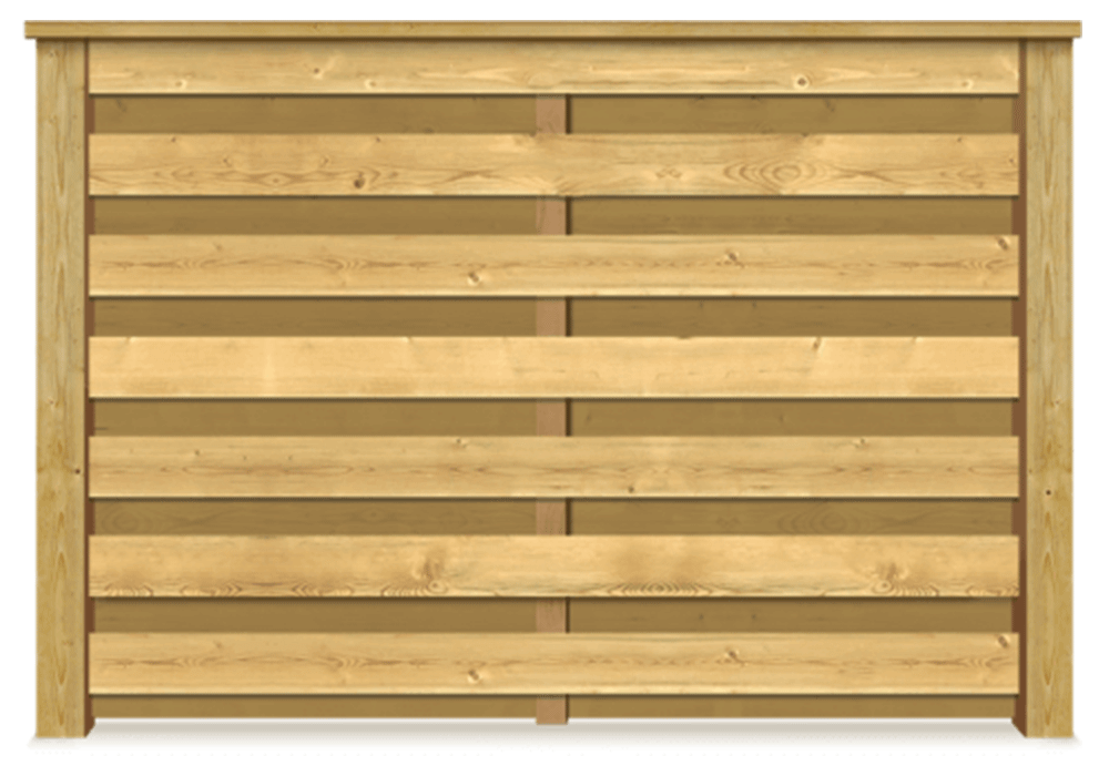 Horizontal Shadowbox wood fence