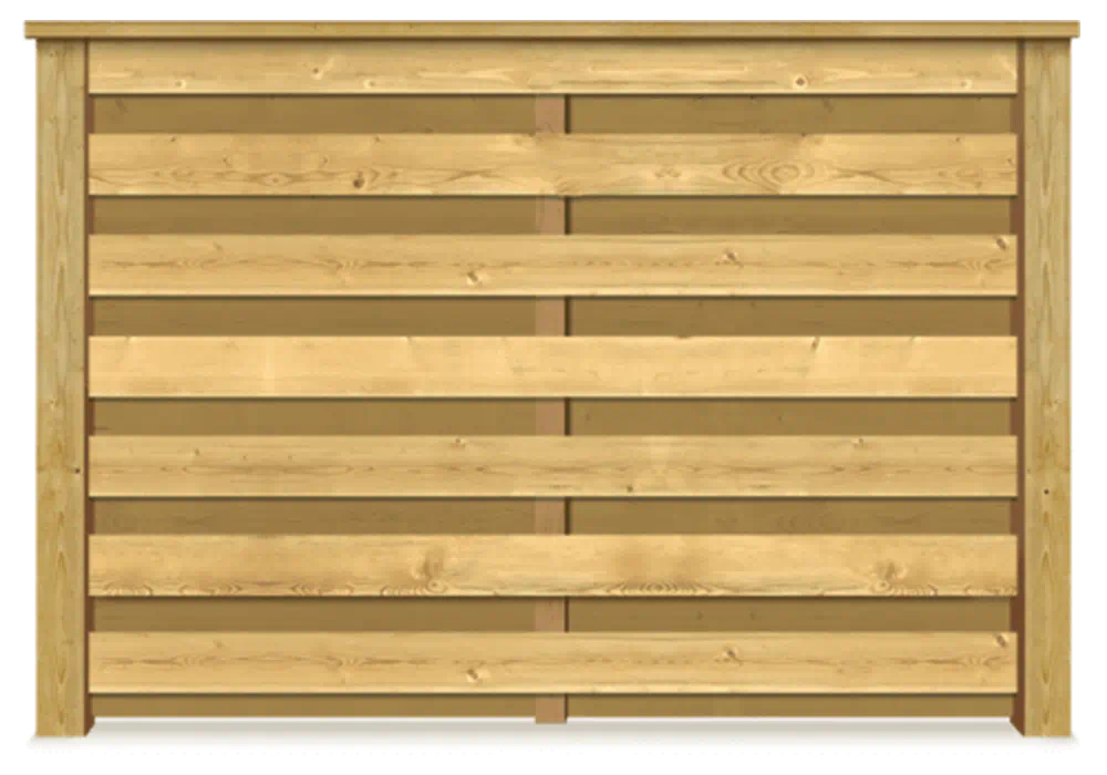 Horizontal Shadowbox wood fence