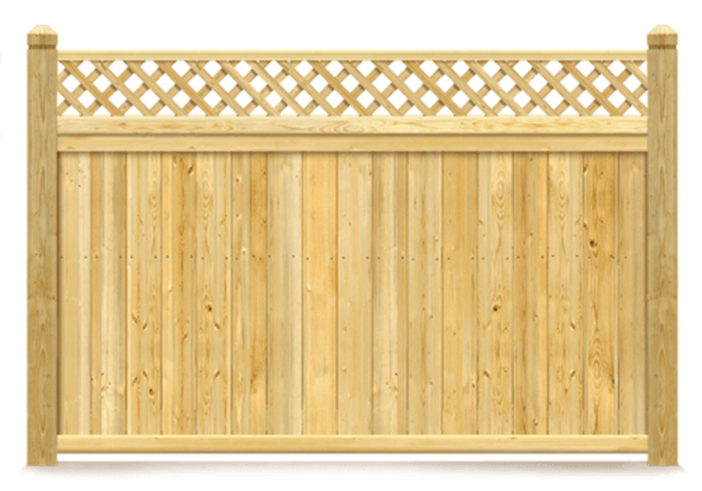 Lattice Top wood fence
