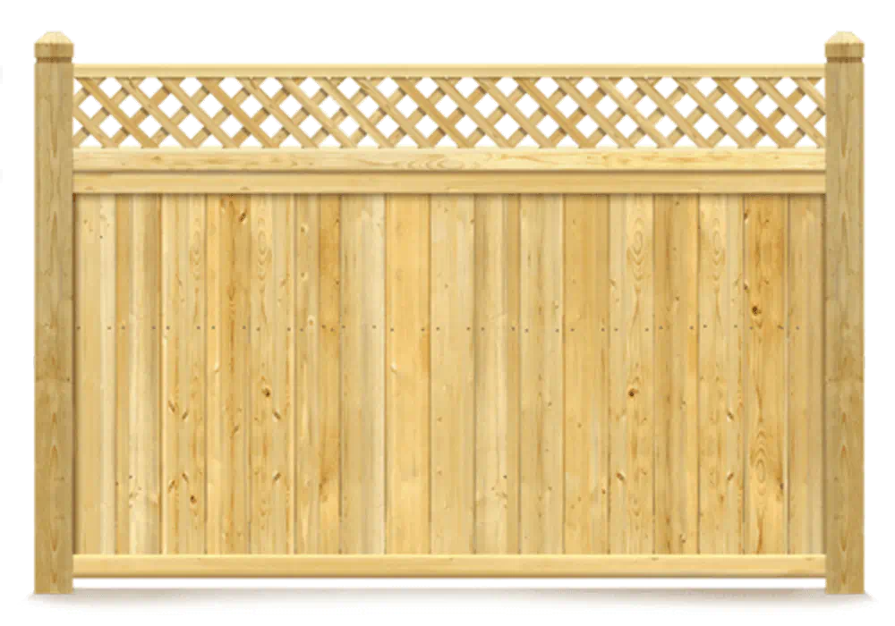 Lattice Top wood fence