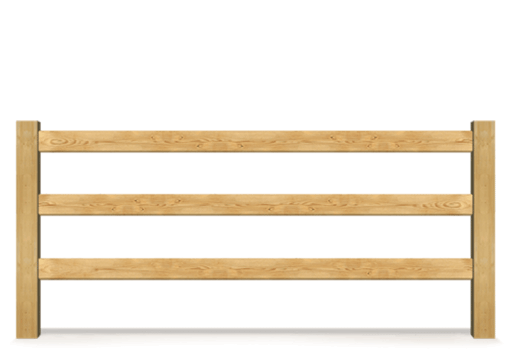 Post & Board wood fence