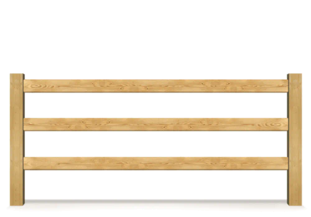 Post & Board wood fence