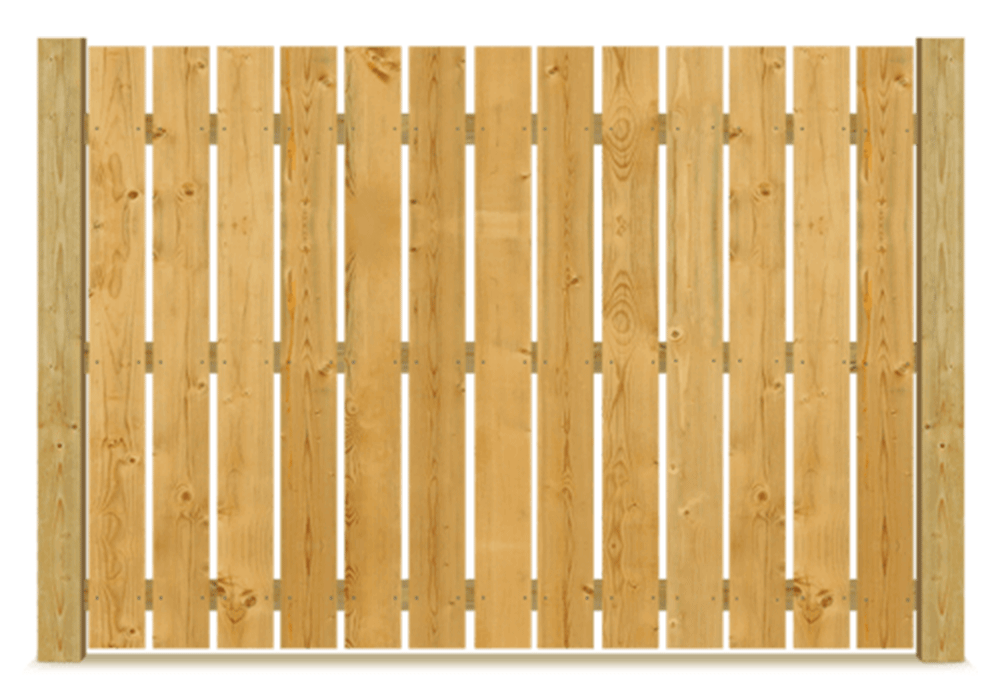 Spaced Picket wood fence