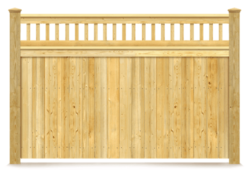 Spindle Top wood fence
