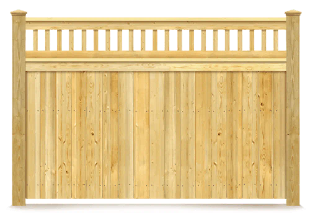 Spindle Top wood fence