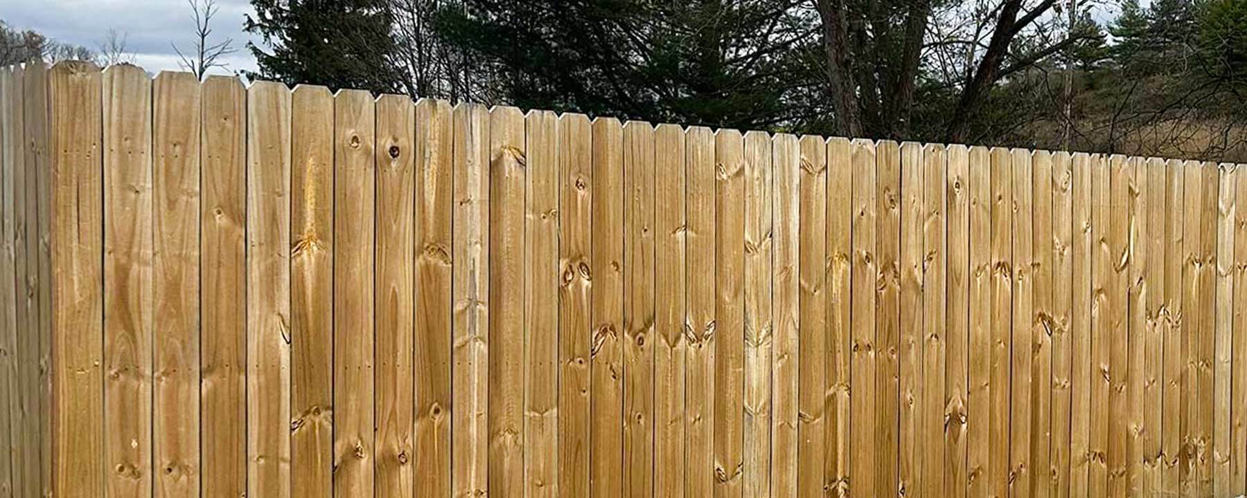Wood fence installed in Northeast Ohio